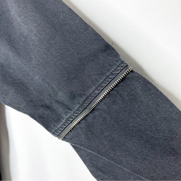 SANDRINE ROSE Black Zip Bomber NWT in Medium - Picture 7 of 8